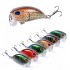 6x Popper Poppers 5.1cm Fishing Lure Lures Surface Tackle Fresh Saltwater