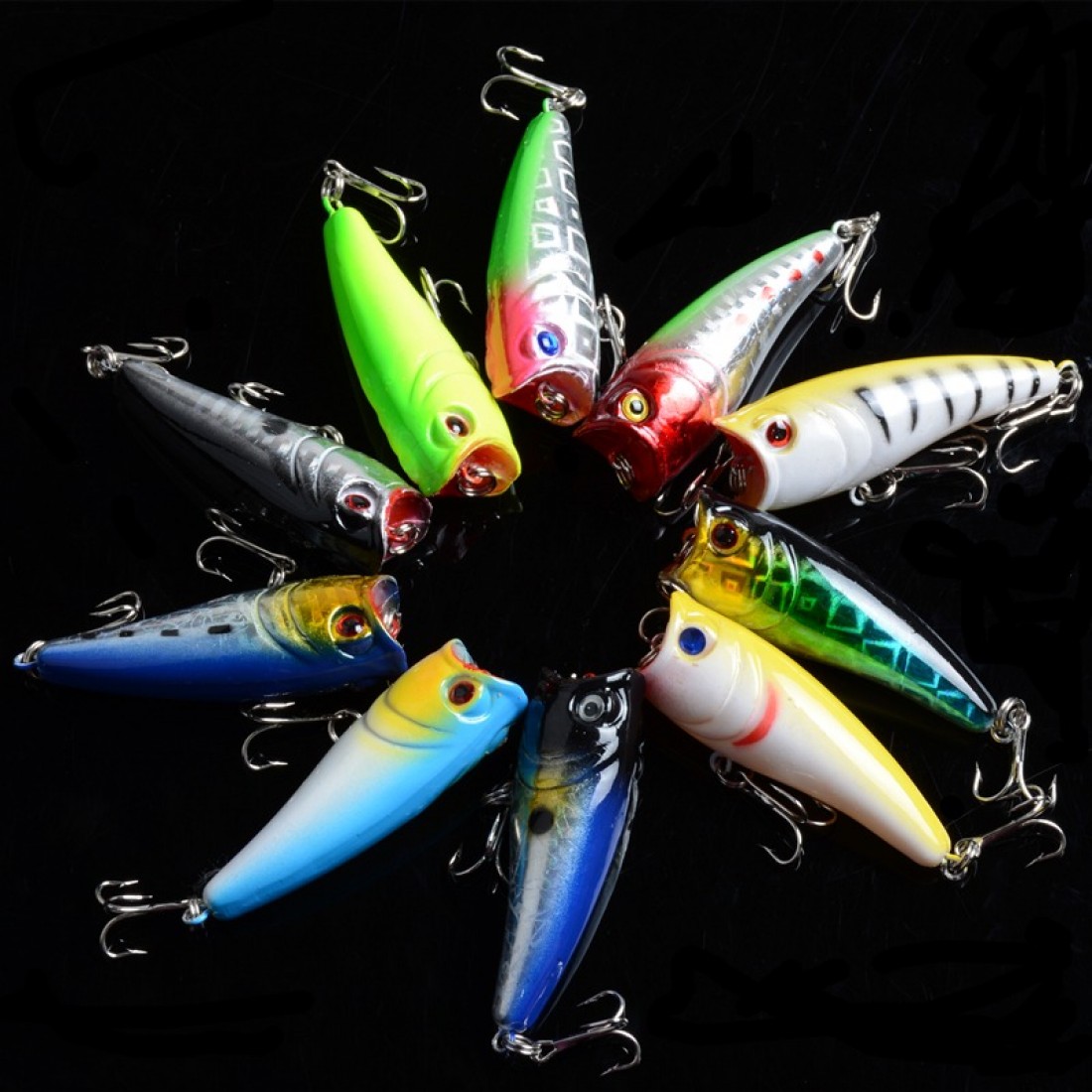 X Cm Popper Poppers Fishing Lure Lures Surface Tackle Saltwater