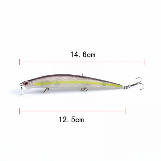 6x Popper Minnow 12.5cm Fishing Lure Lures Surface Tackle Fresh Saltwater